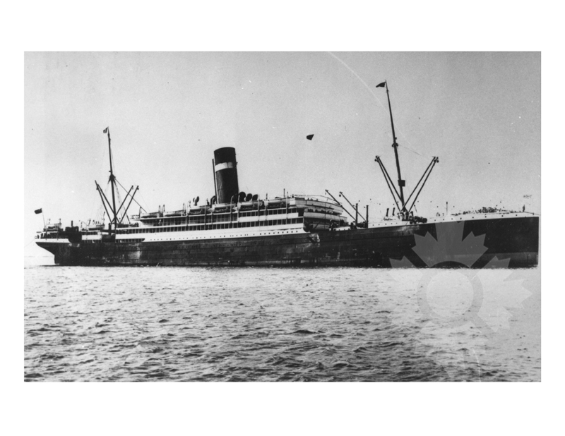 Black and white photo of the ship Victorian (SS) (1904-1922)