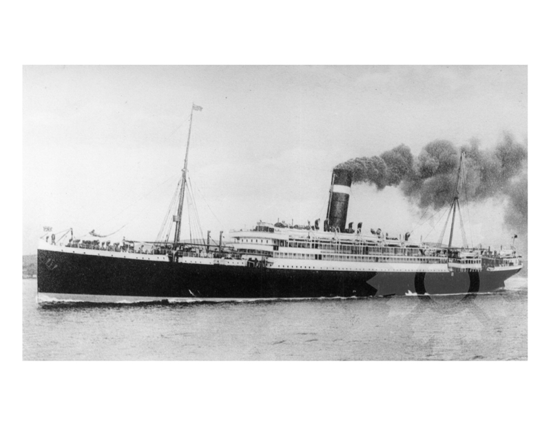 Black and white photo of the ship Virginian (RMS) (1904-1919)