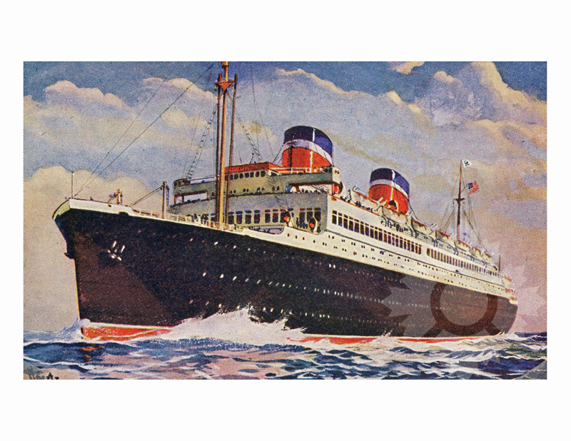Colored photo of ship Washington (SS) (1933-1965)