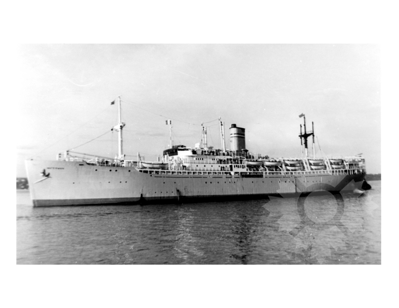 Black and white photo of the ship Waterman (SS) (1947-1963)