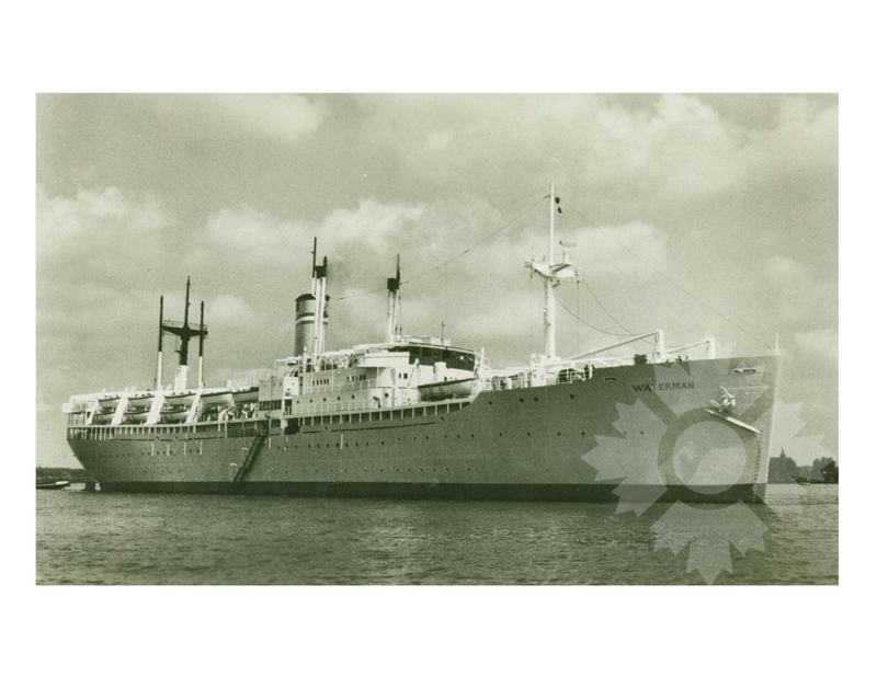 Black and White photo of ship Waterman (SS) (1947-1963)