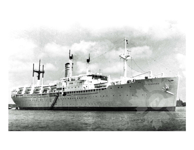 Black and white photo of the ship Waterman (SS) (edited) (1947-1963)