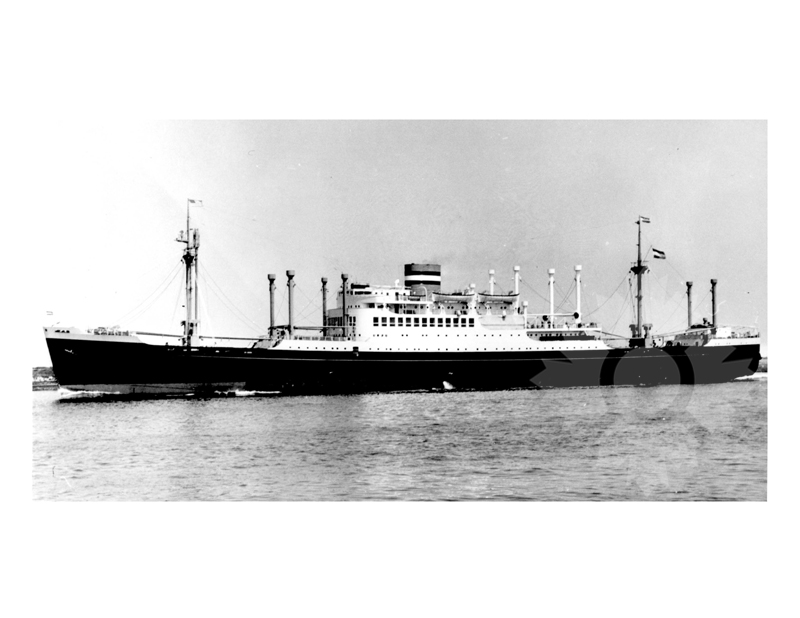 Black and white photo of the ship Westerdam (SS) (1946-1965)