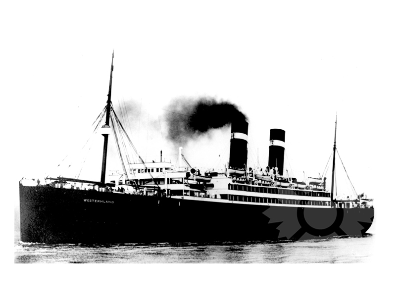 Black and white photo of the ship Westernland (SS) (1929-1947)
