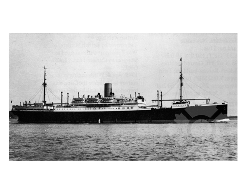 Black and white photo of the ship Westphalia (SS) (1923-1947)