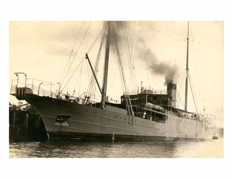 Black and white photo of the ship Edouard Jeramec (CS) (1913-1946)