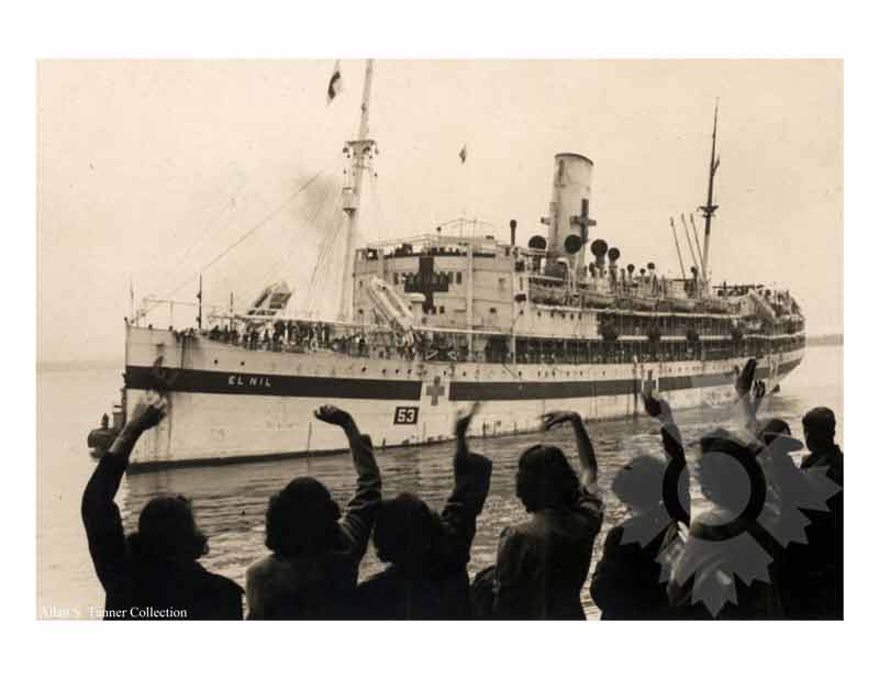 Black and white photo of the ship El Nil (SS) (1933-1950) WWII