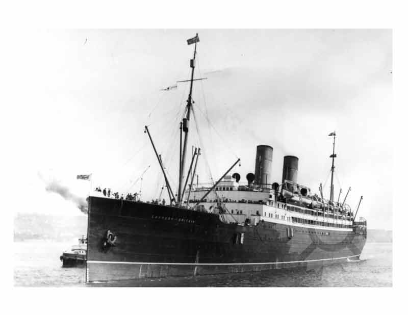 Black and white photo of the ship Empress of Britain I (RMS) (1905-1924)