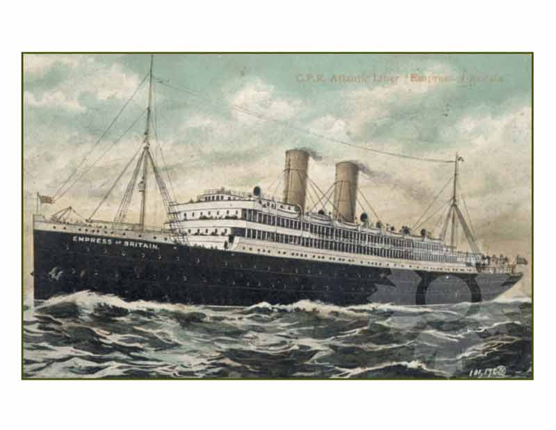 Colored photo of ship Empress of Britain I (RMS) (1905-1924)