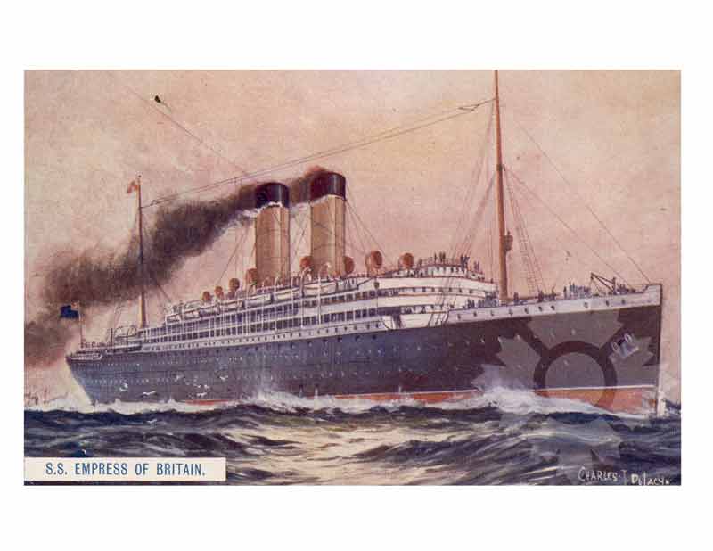 Colored photo of ship Empress of Britain I (RMS) (1905-1924)