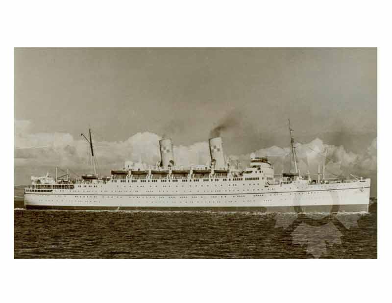 Black and white photo of the ship Empress of Canada II (RMS) (1947-1953)
