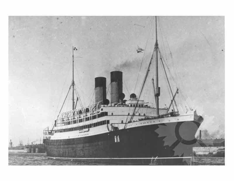 Black and white photo of the ship Empress of Ireland A (RMS) (1906-1914)