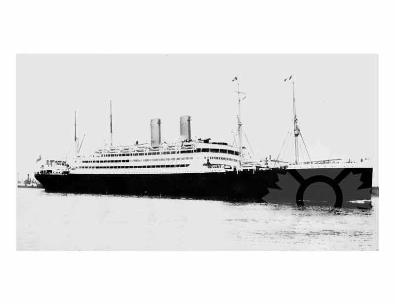 Black and white photo of the ship Empress of Scotland I (RMS) (1921-1931)
