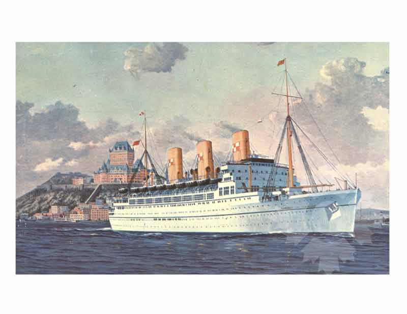 Colored photo of the ship Empress of Scotland II (RMS) (1942-1958)