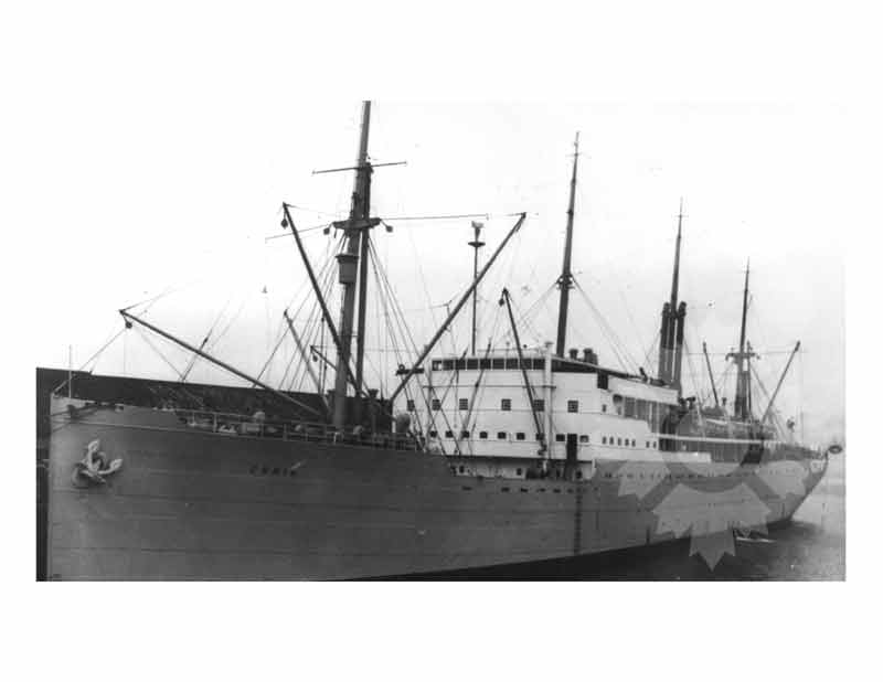 Black and white photo of the ship Erria (SS) (1932-1962) DI2013.105.1