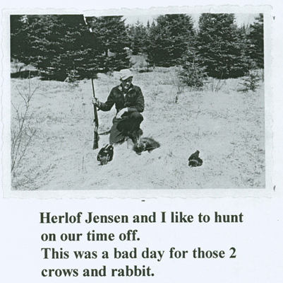 Cornelis Verwolf hunting with Herlof Jensen, 1950. Canadian Museum of Immigration at Pier 21 (DI2013.1677.6).