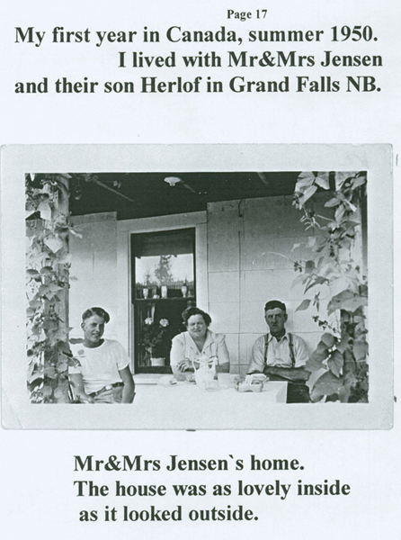Cornelis Verwolf at Mr. & Mrs. Jensen's first home in Canada, Grand Falls, New Brunswick, 1950 c. Canadian Museum of Immigration at Pier 21 (DI2013.1677.5).