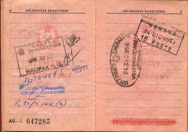 Ferenc Nilof's Hungarian ID. Canadian Museum of Immigration at Pier 21 (DI2013.1348.9f).