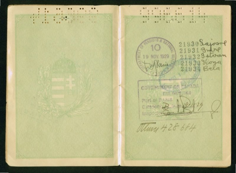 Tuscania passport belonging to Helene Miko, 1929. Canadian Museum of Immigration at Pier 21 (DI2013.1371.1).
