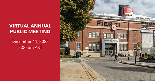 Event information beside a photograph of the front of the Museum.
