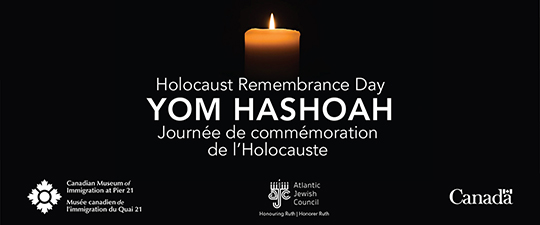 Event information on a black background below a glowing candle. 