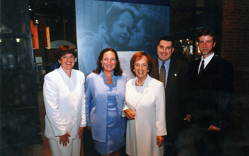 A group of people pose for a photo.