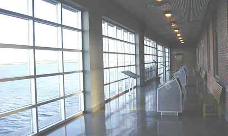 View of Halifax harbour from the World War II Deck at the Canadian Museum of Immigration at Pier 21.