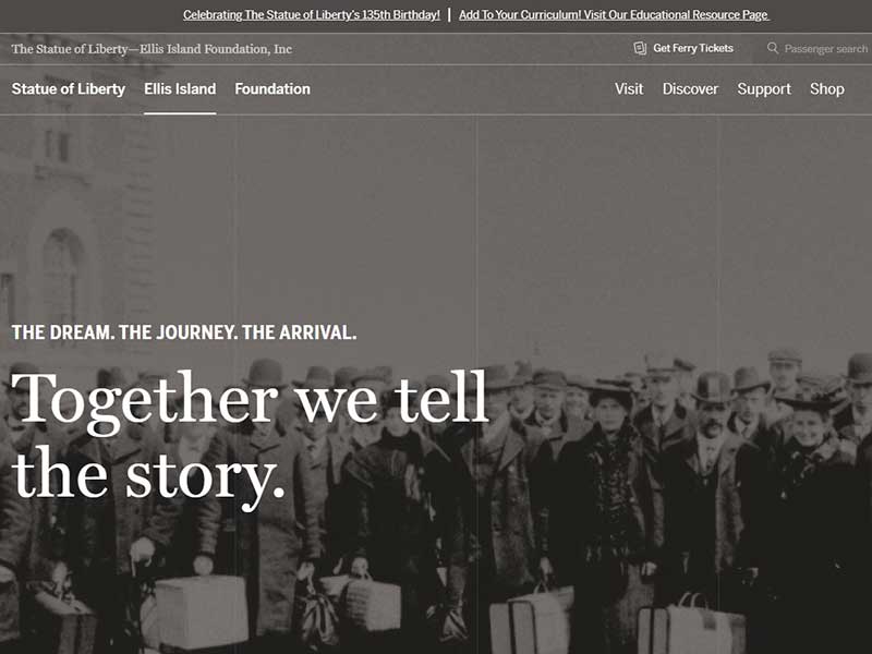 Ellis Island Home Page.