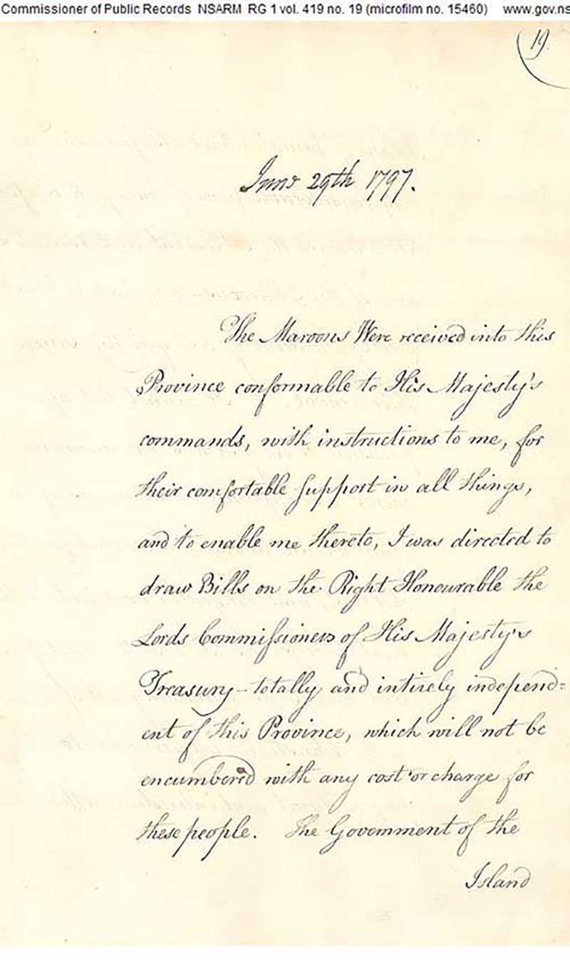 A very old letter from 1797 that is written in beautiful cursive handwriting.