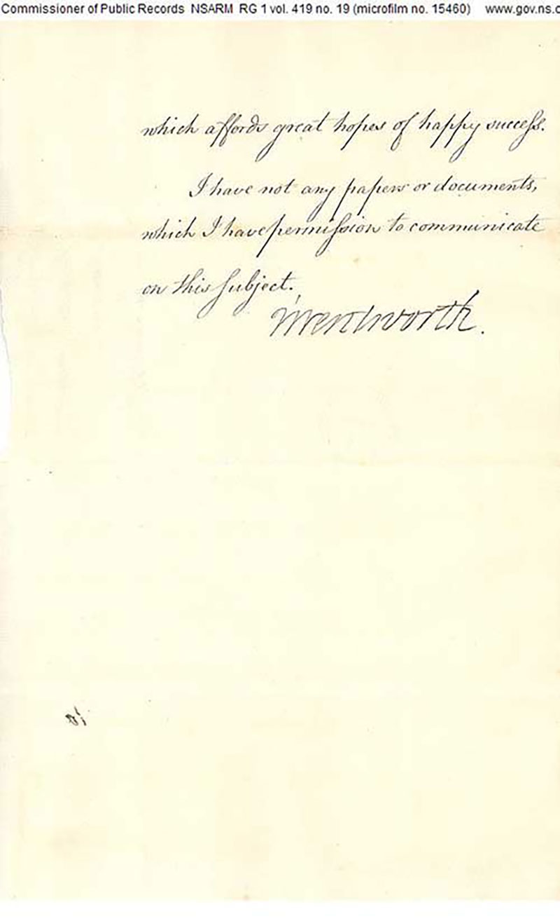 Third and last page of the letter with the signature of the author.