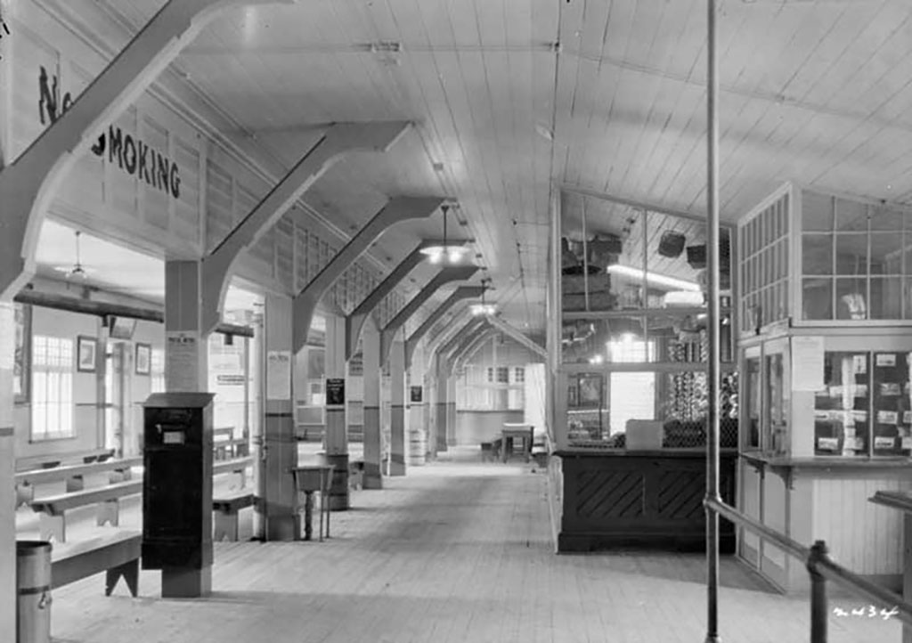 Main hall, government immigration sheds.