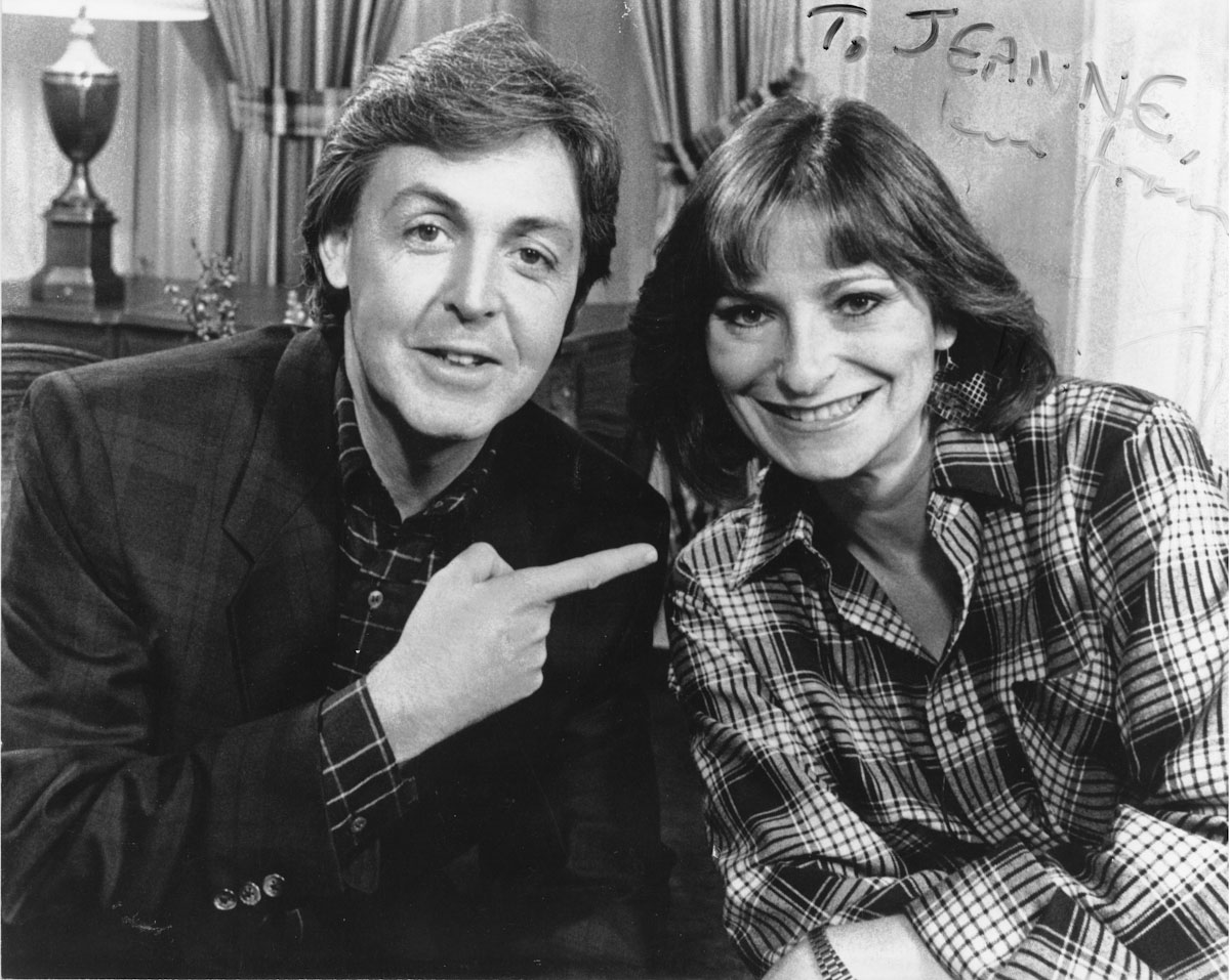 Jeanne Beker and Paul McCartney.