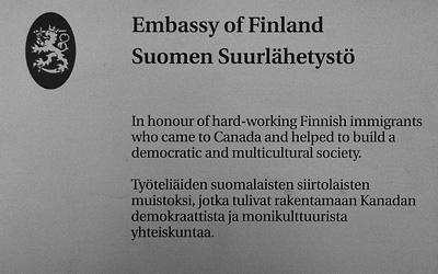 Embassy of Finland plaque