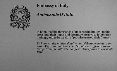Embassy of Italy plaque