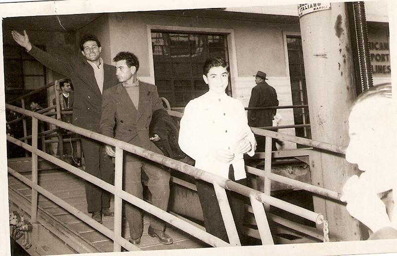 Angelo Paladino leaving the ship - 1953