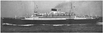 Old photo of ship Saturnia.