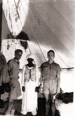 Young Orland with two other men in Egypt.