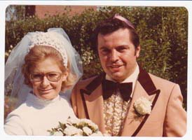Photo showing younger Ivan and Helga on their wedding day.