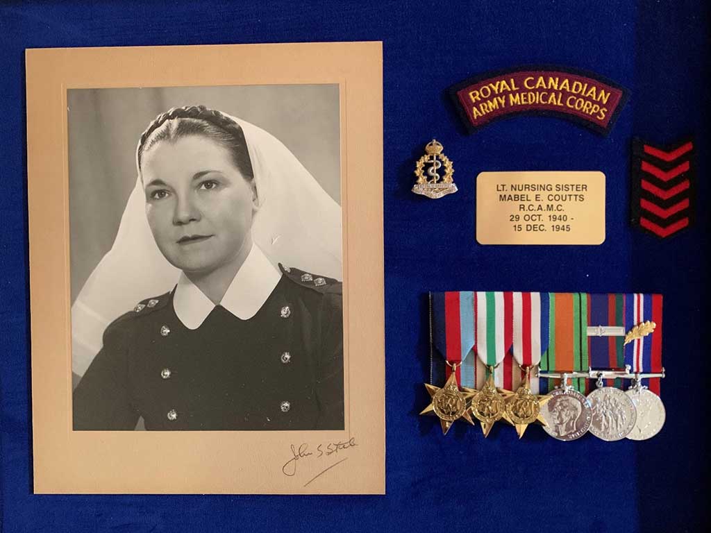 Old service medals and photos.