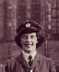 Young Marjorie in uniform.