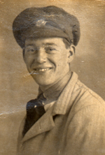 Portrait of young Arthur in his uniform.