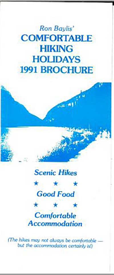 A brochure advertising Comfortable Hiking Holidays.