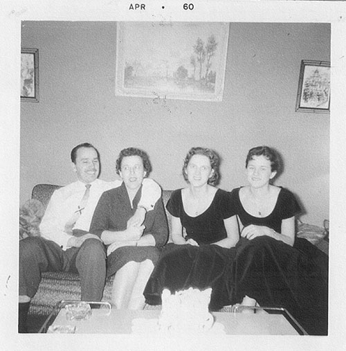 My parents made it possible for me to immigrate and join them in Canada.   Here they are, with  my sister Elizabeth on my right