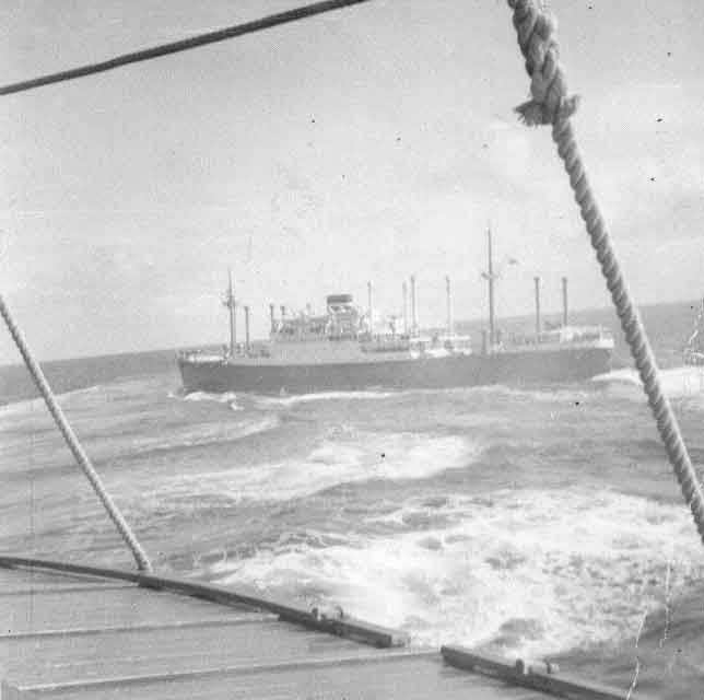 Moving Ship photo in waves.