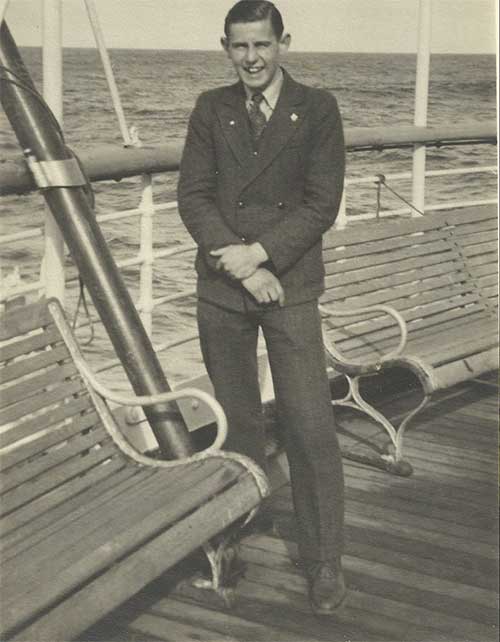 Doug enroute to England, 1939
