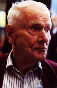 Close-up of an elderly man’s face.