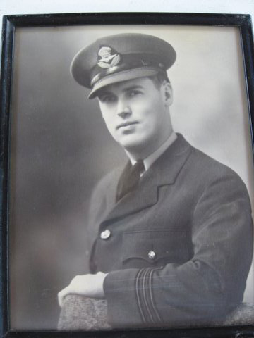 Portrait of young man in air force uniform.