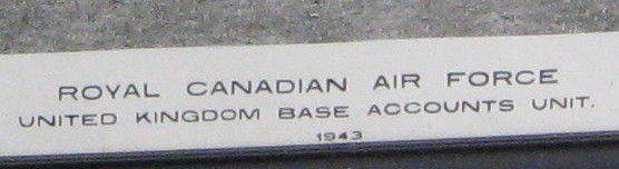 Close up of portrait with words "Royal Canadian Air Force 1943".